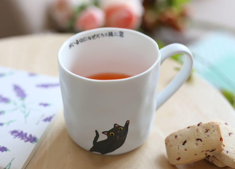 日式 Zakka 手工燒制 可愛陶瓷貓咪杯